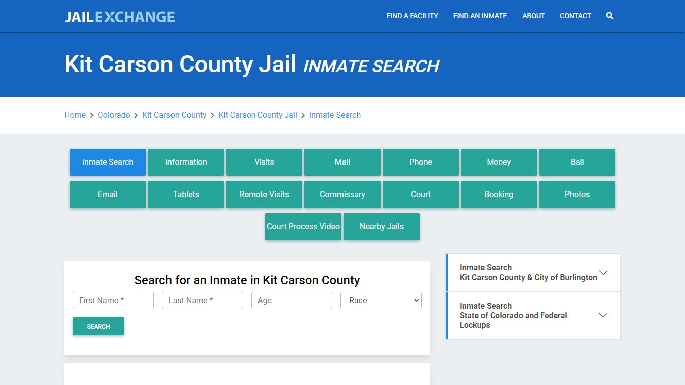 Kit Carson County Jail, CO Inmate Search: Roster & Mugshots