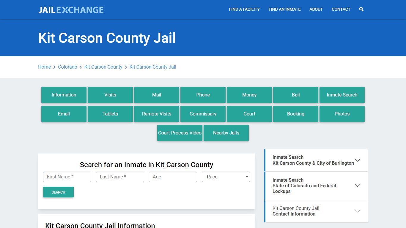 Kit Carson County Jail Roster Lookup, CO, Inmate Search